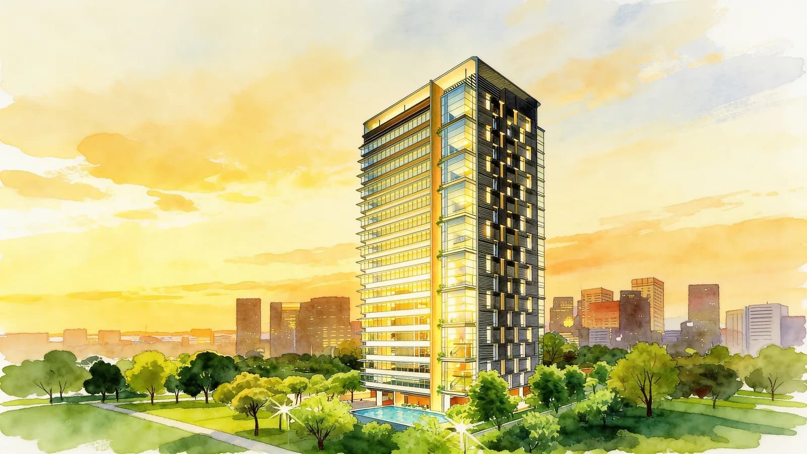 2 RVG, a 21-storey apartment in River Valley. Illustration is AI-generated.