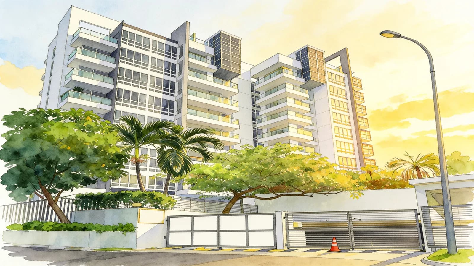 Gisborne Light, a 10-storey apartment in Tanglin. Illustration is AI-generated.