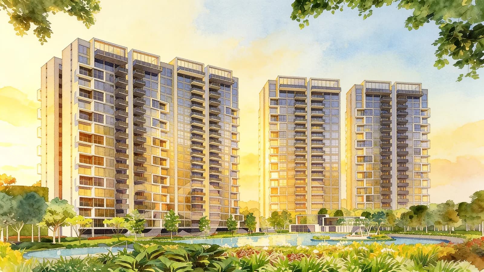 Blossom Residences, an executive condominium in Bukit Panjang. Illustration is AI-generated.