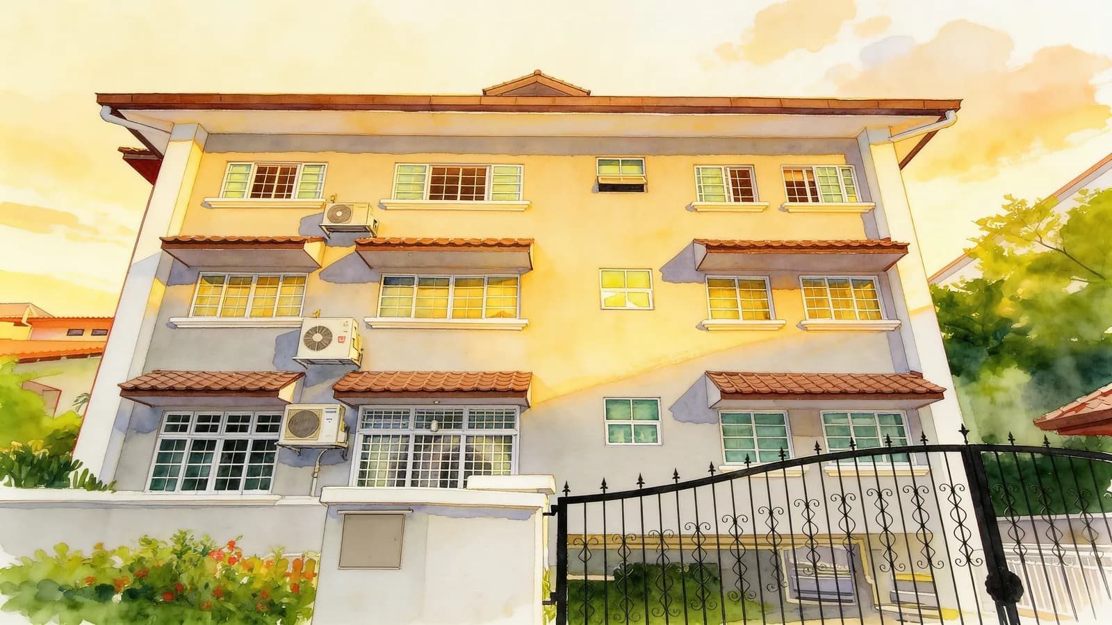 Madeira Court, an apartment in Bedok. Illustration is AI-generated.