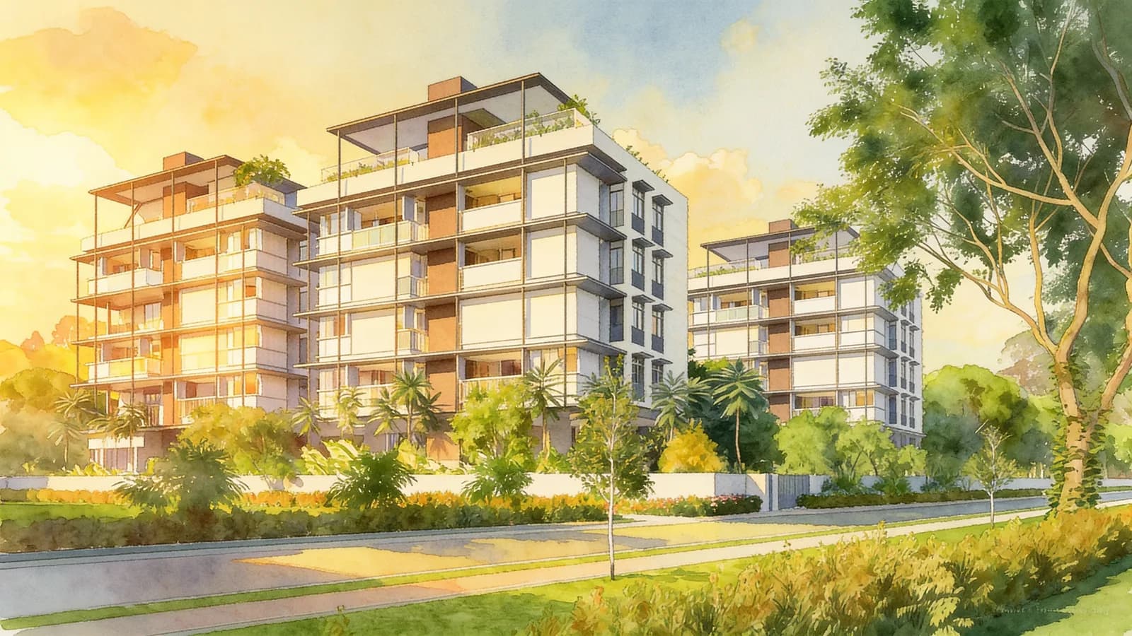 Fivenine, a 5-storey condominium in Bedok. Illustration is AI-generated.