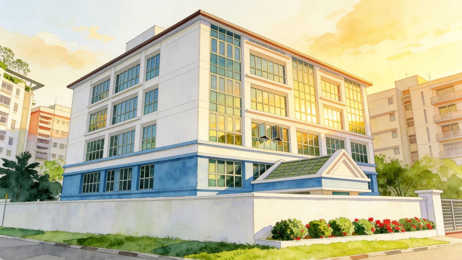 Sophia Crest, an apartment in Rochor. Illustration is AI-generated.