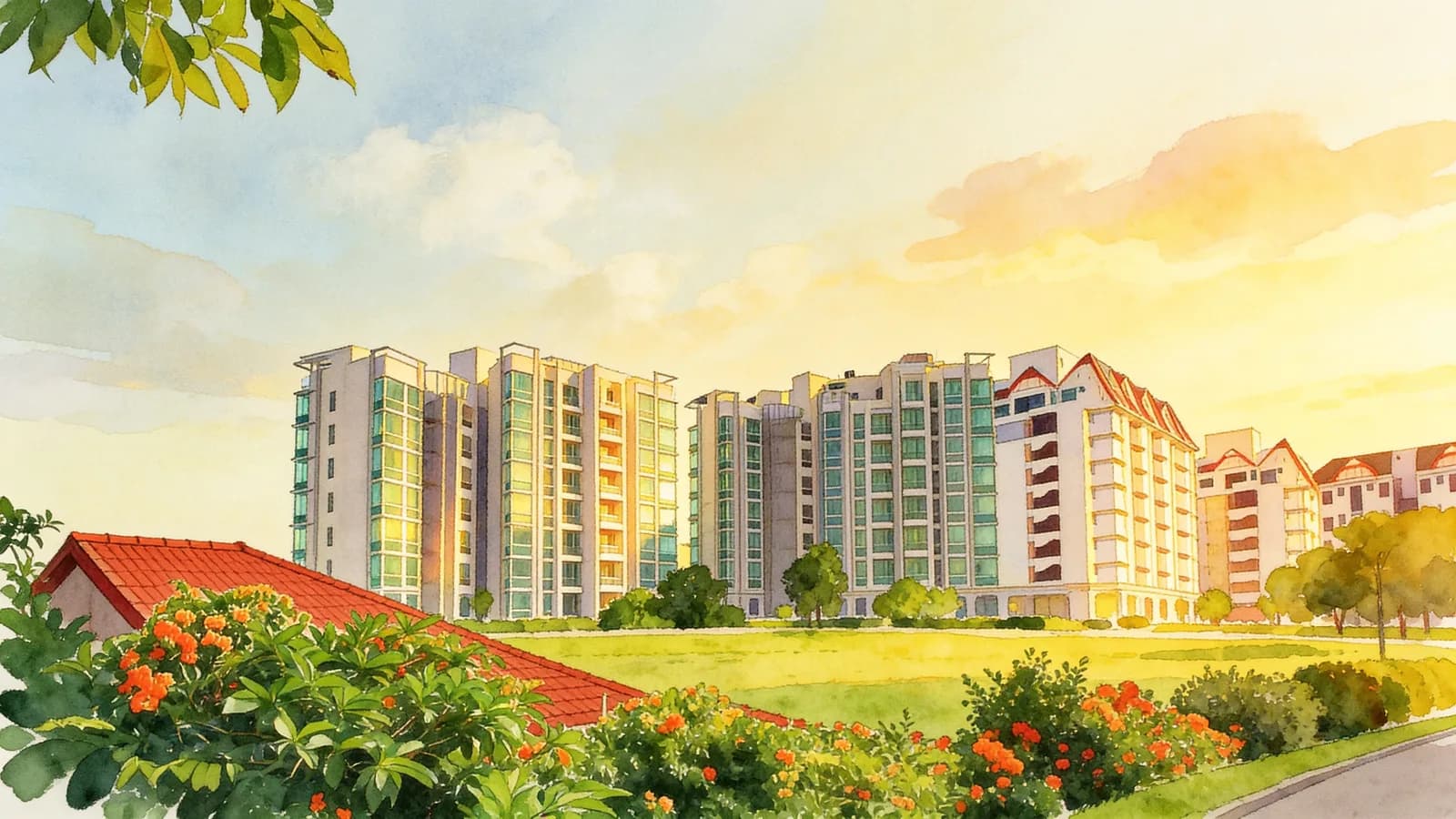 Riviera Residences, a condominium in Bedok. Illustration is AI-generated.