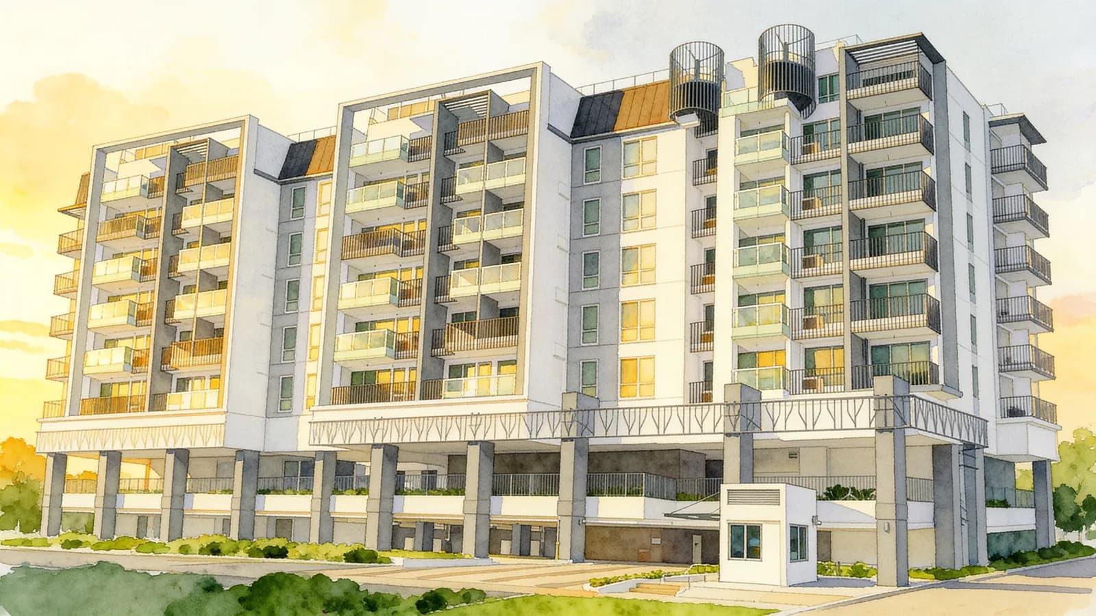 Natura @ Hillview, a 10-storey condominium in Bukit Batok. Illustration is AI-generated.