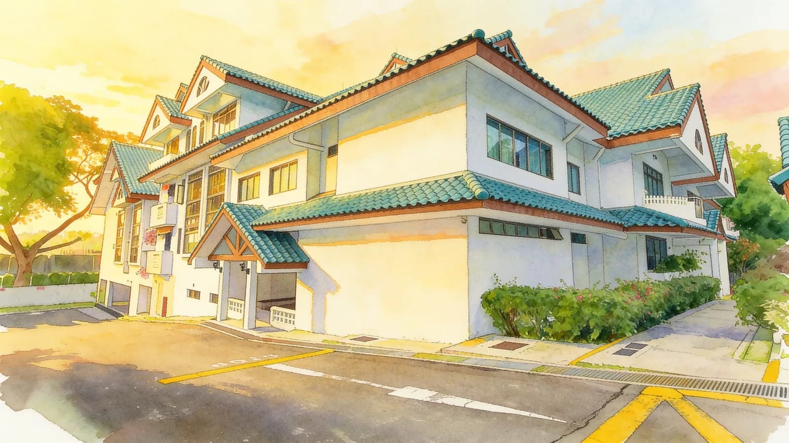 Villa Chancerita, a condominium in Novena. Illustration is AI-generated.