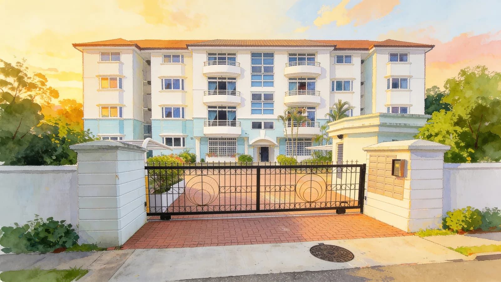 Katong Apartments, an apartment in Geylang. Illustration is AI-generated.