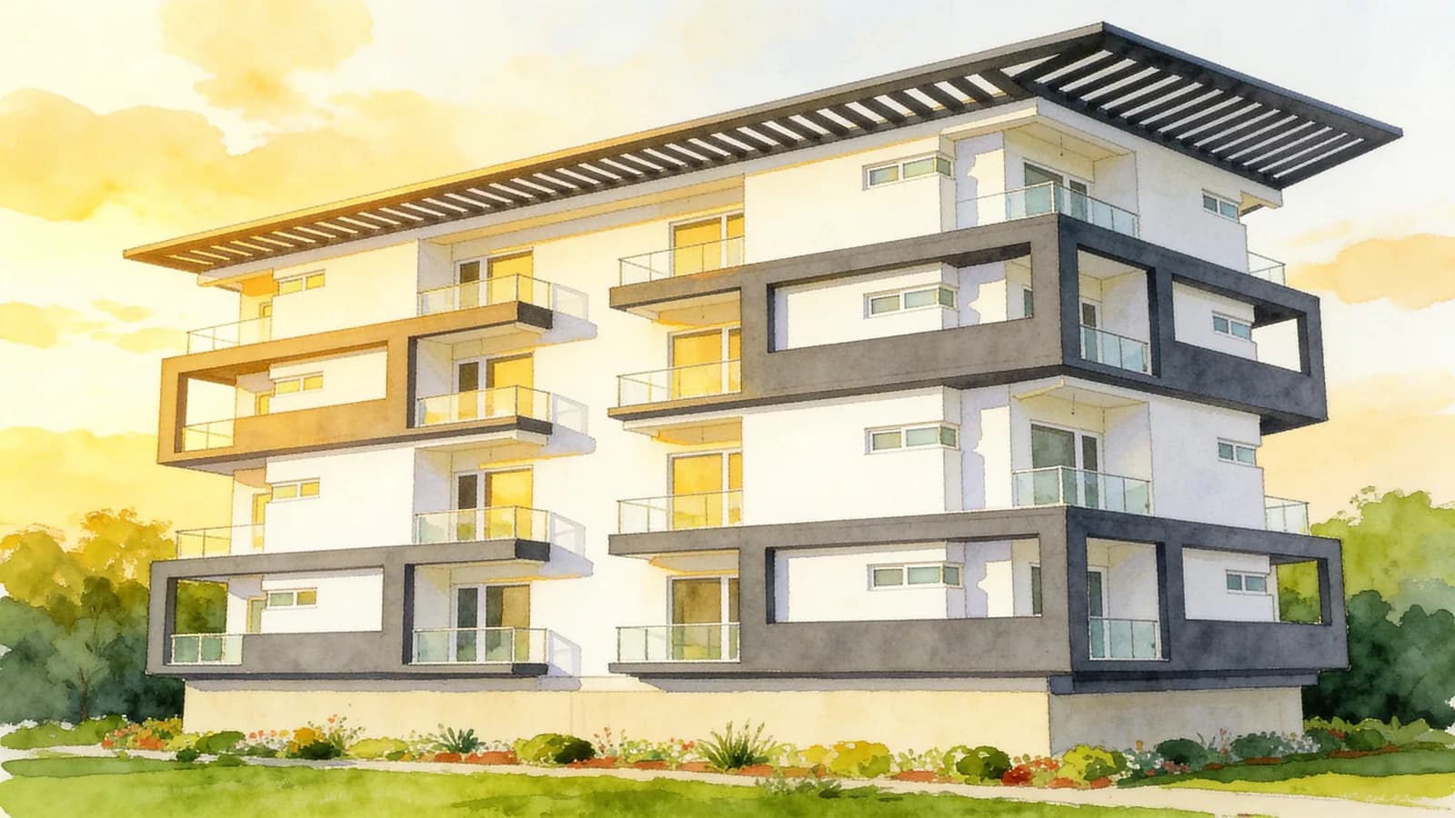 Sunny Parc, an apartment in Bedok. Illustration is AI-generated.