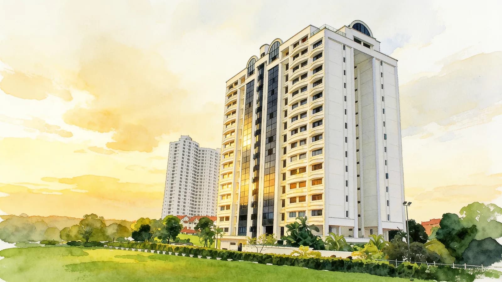 Country Esquire, a condominium in Bishan. Illustration is AI-generated.