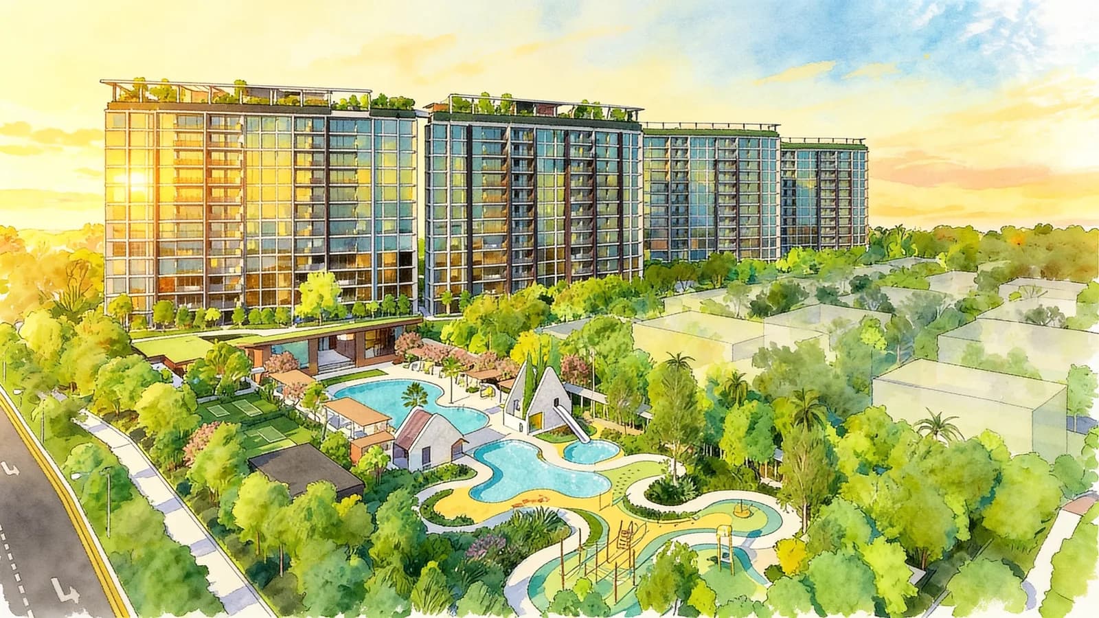 Canberra Crescent Residences, a 12-storey development in Sembawang. Illustration is AI-generated.