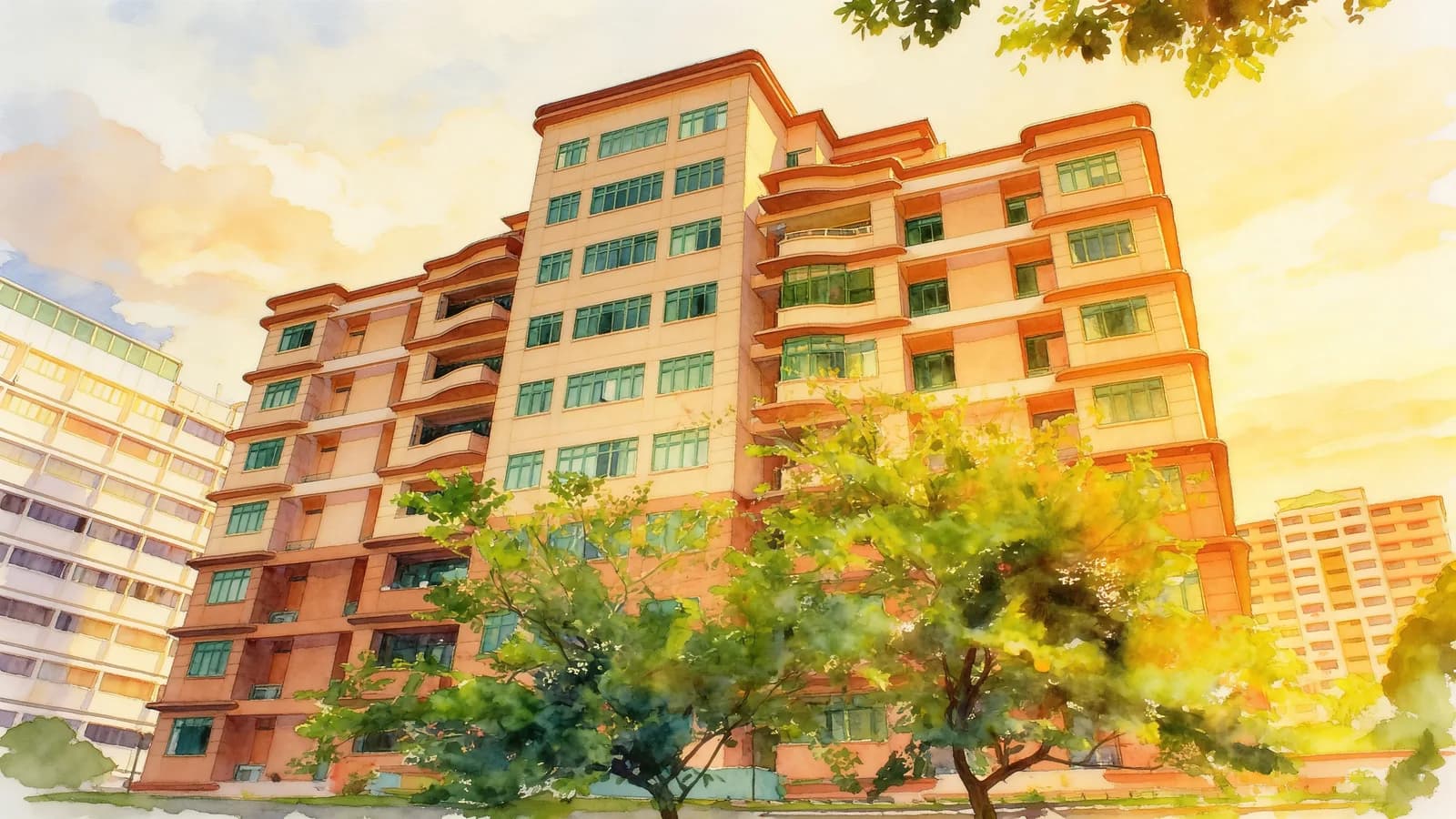 Fortune Park, a condominium in Hougang. Illustration is AI-generated.