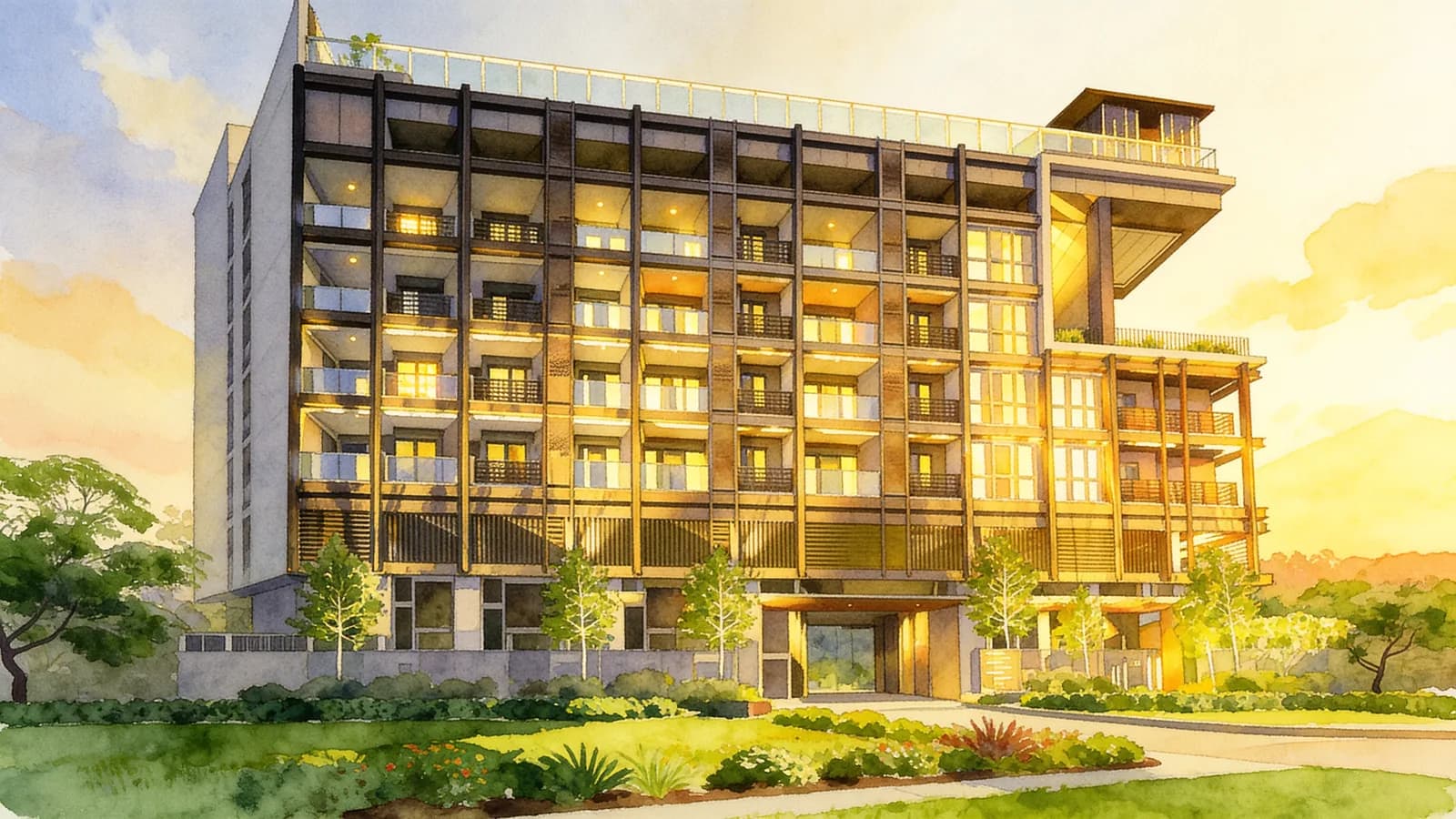 33 Residences, an 8-storey condominium in Geylang. Illustration is AI-generated.