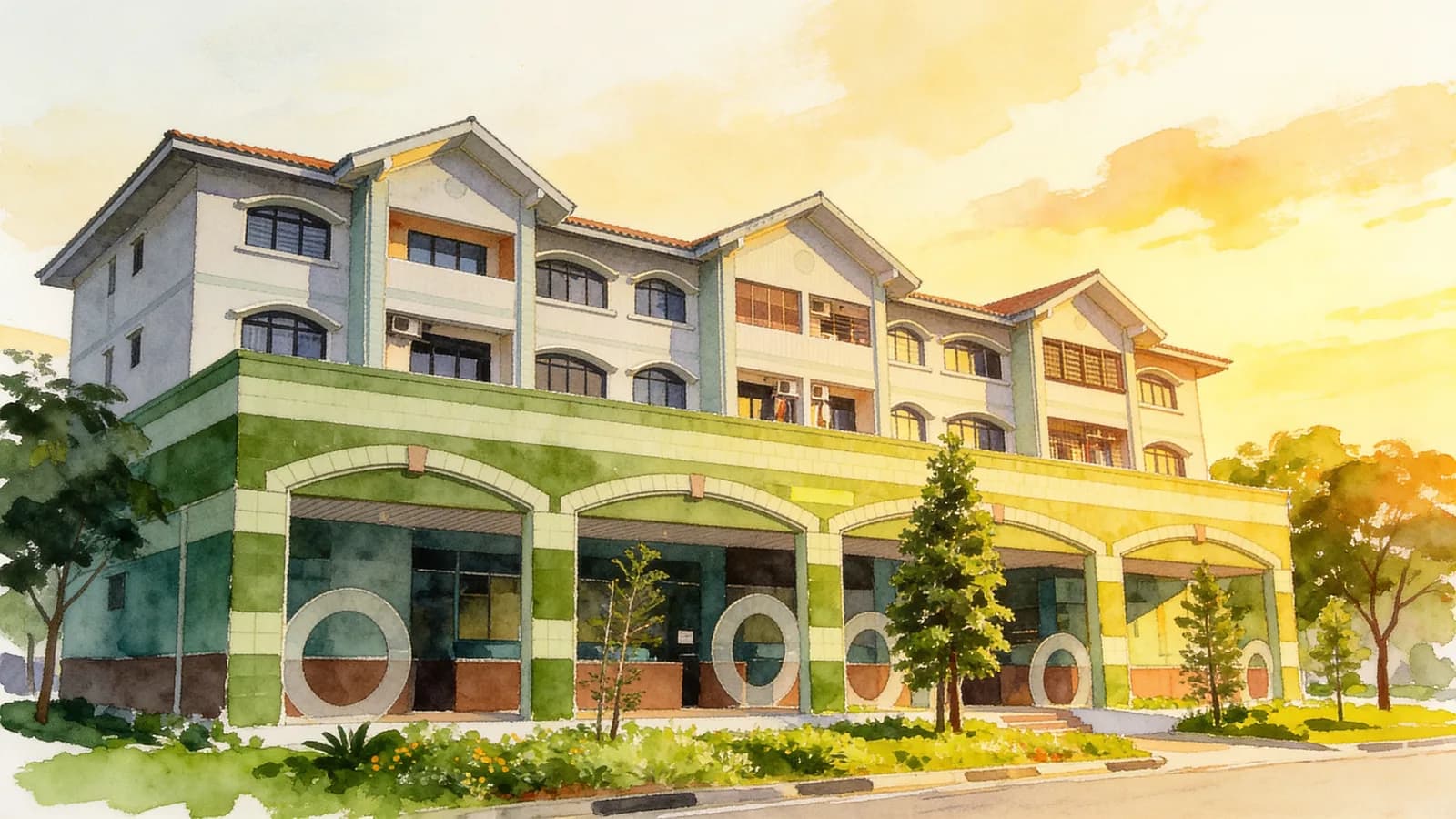 Kembangan Court, an apartment in Bedok. Illustration is AI-generated.
