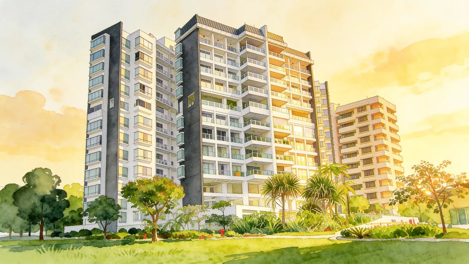 Parc Seabreeze, a 19-storey condominium in Marine Parade. Illustration is AI-generated.