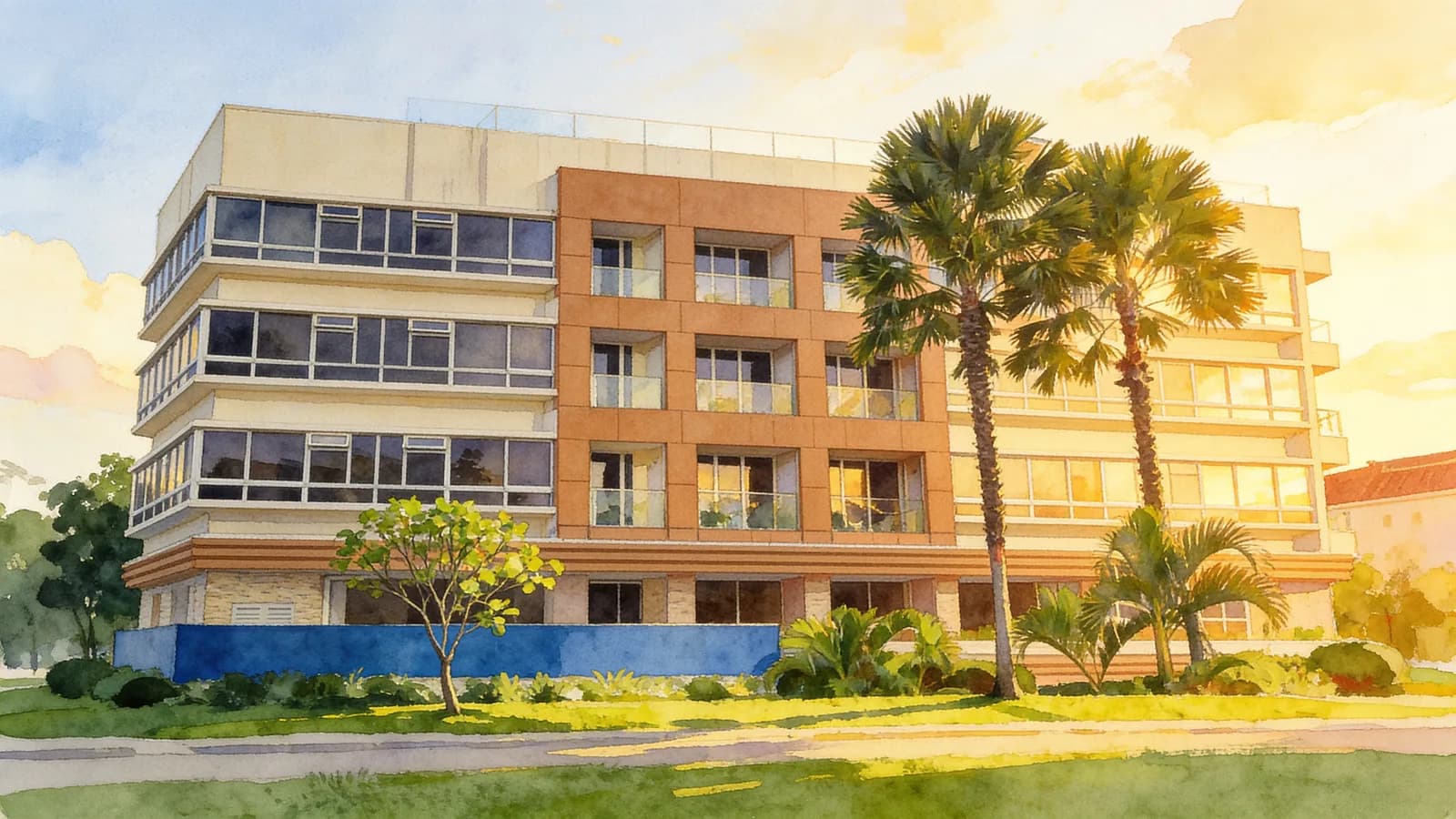 Maya, a condominium in Marine Parade. Illustration is AI-generated.