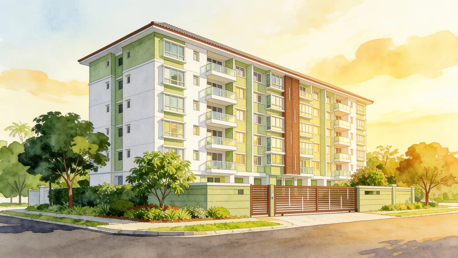 Idyllic East, a 5-storey condominium in Bedok. Illustration is AI-generated.