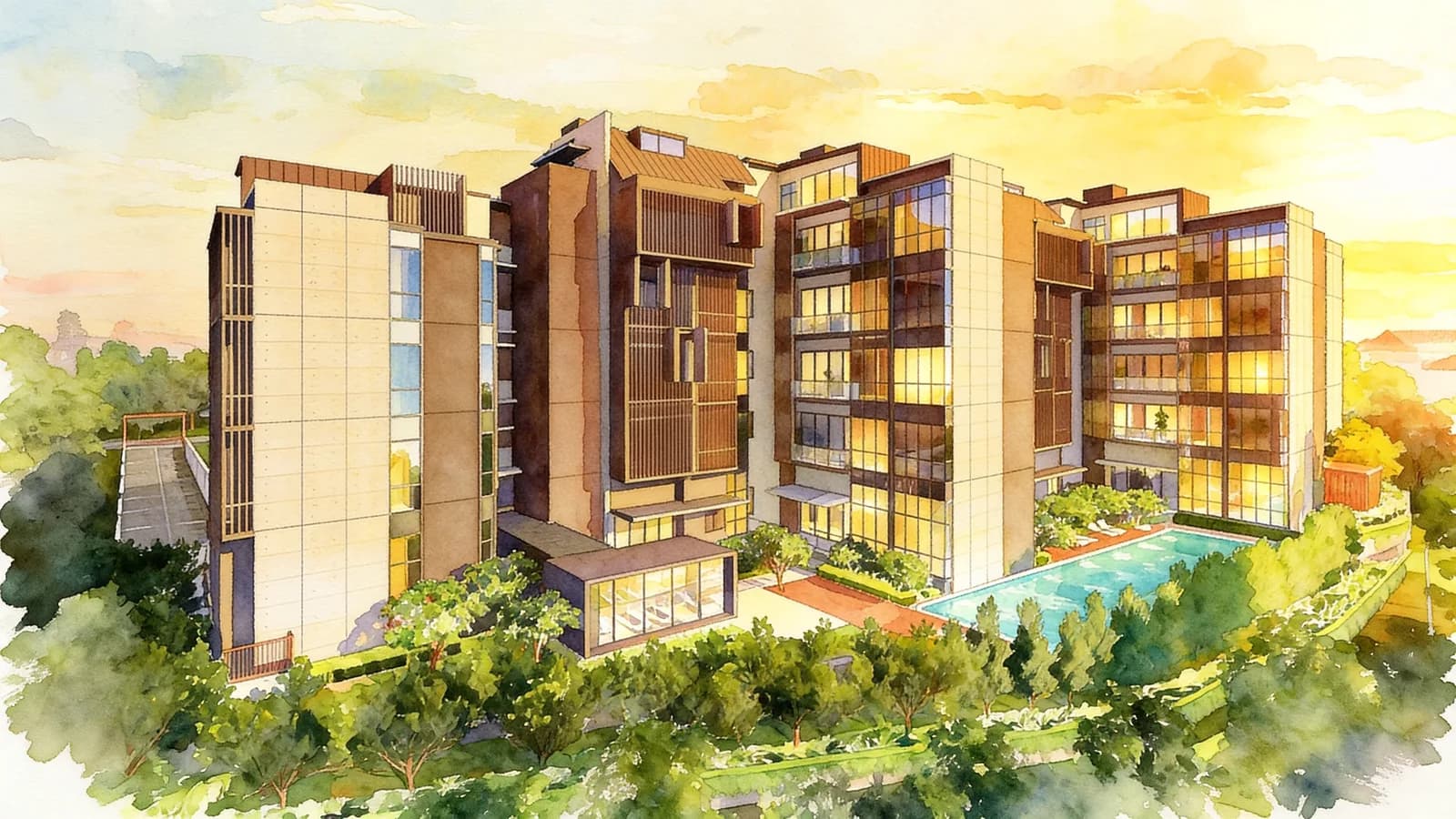 35 Gilstead, a 5-storey apartment in Novena. Illustration is AI-generated.