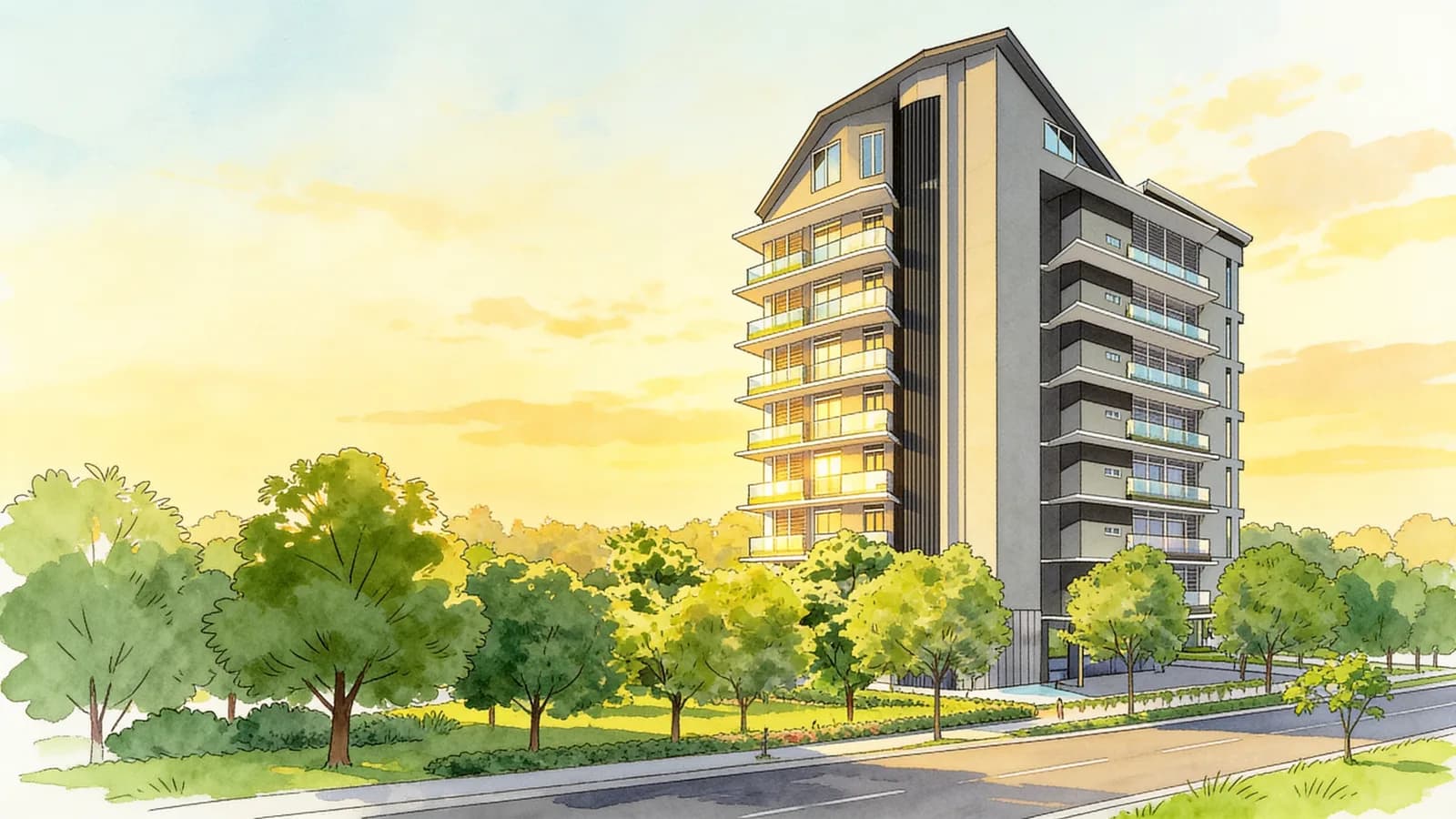 16 @ Amber, an 11-storey apartment in Marine Parade. Illustration is AI-generated.