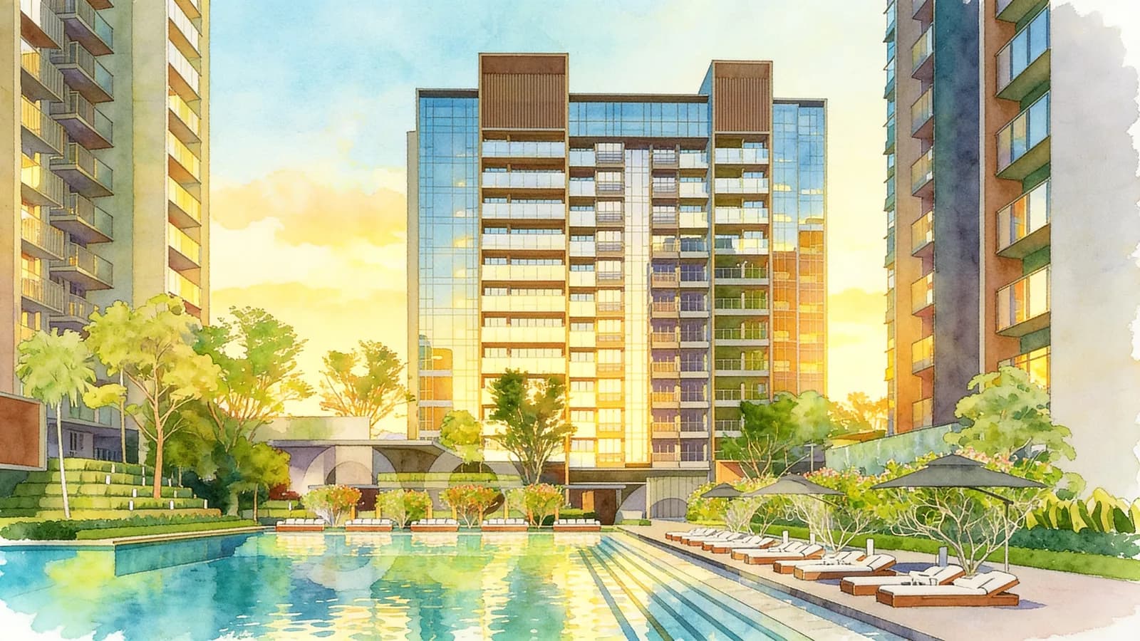 Leedon Green, a 12-storey condominium in Bukit Timah. Illustration is AI-generated.