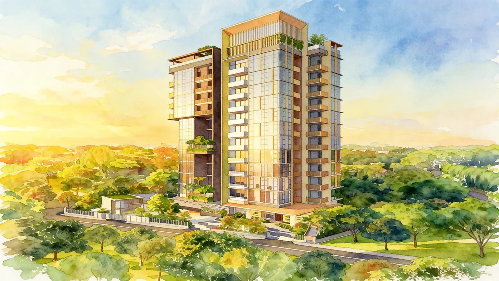 Cairnhill 16, a 14-storey condominium in Newton. Illustration is AI-generated.