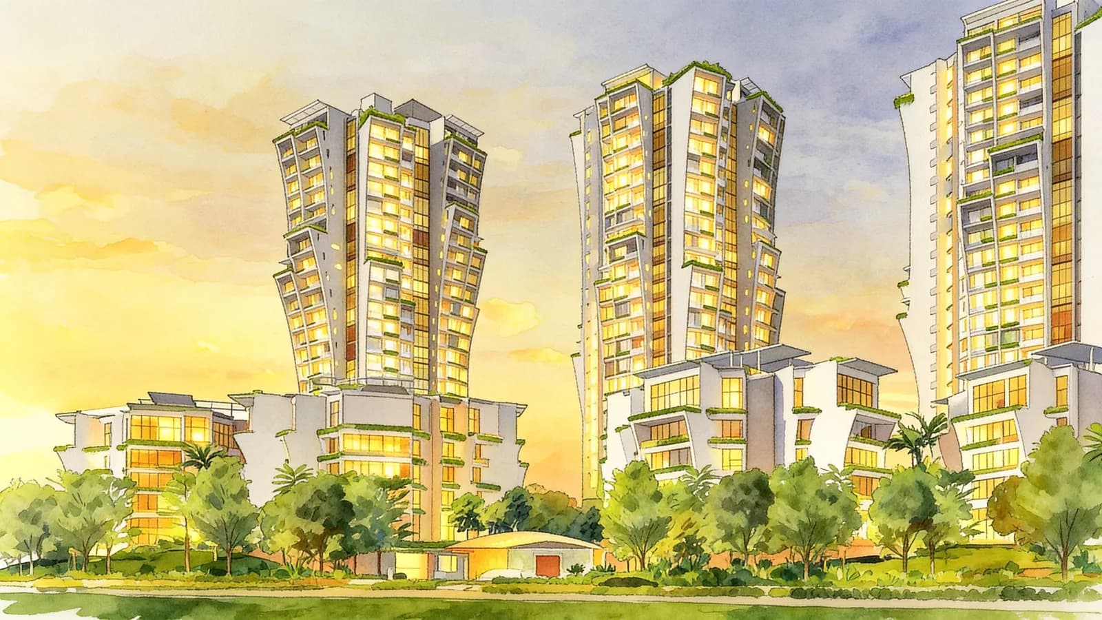 The Crest, a 23-storey condominium in Bukit Merah. Illustration is AI-generated.