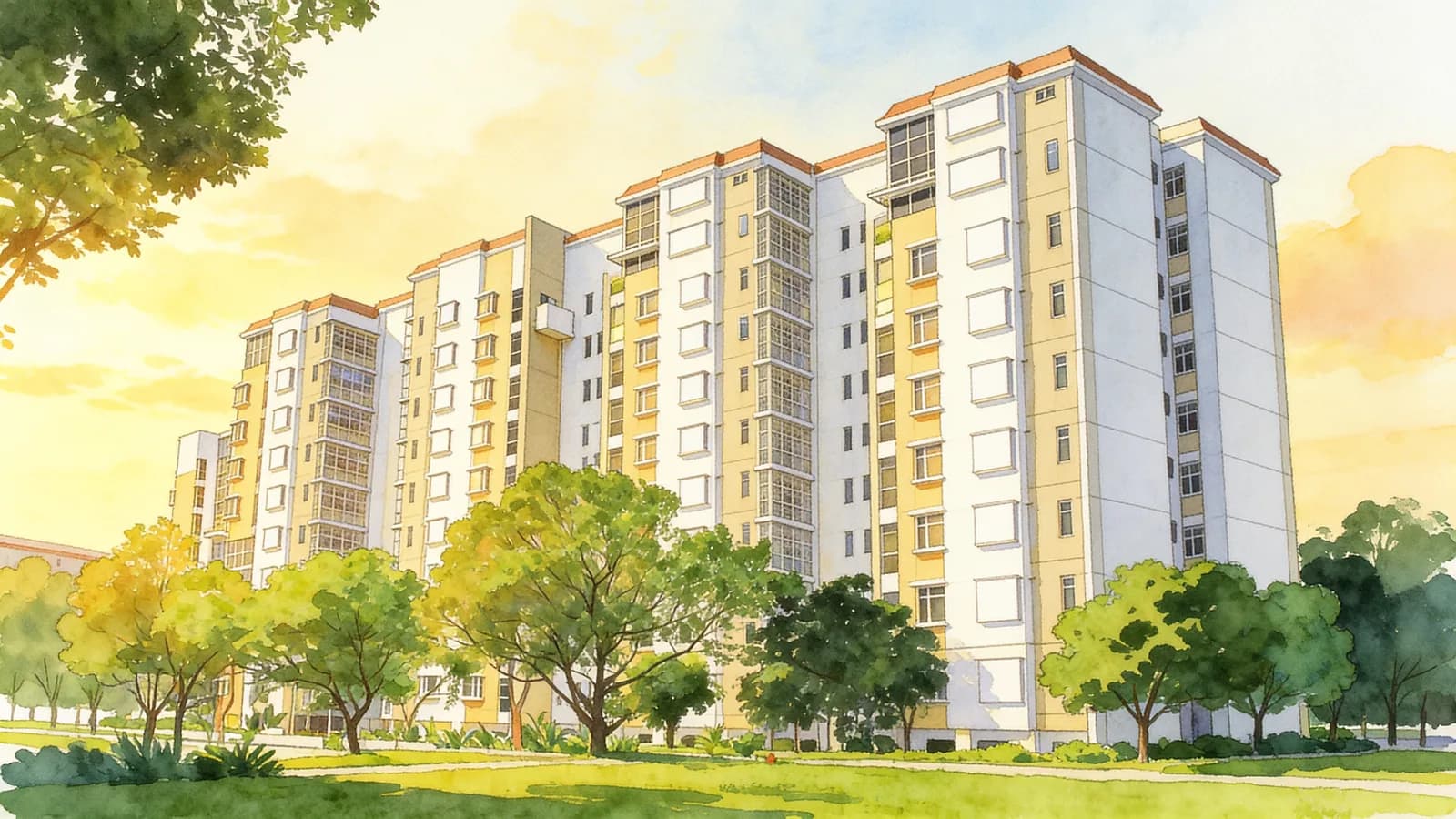 Modena, a condominium in Tampines. Illustration is AI-generated.