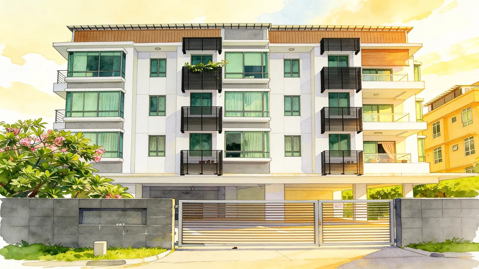 Le M Residence, a condominium in Bedok. Illustration is AI-generated.