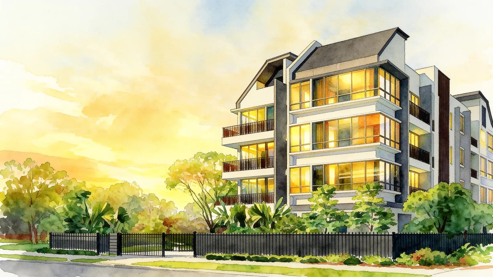 The Adara, a 5-storey condominium in Marine Parade. Illustration is AI-generated.