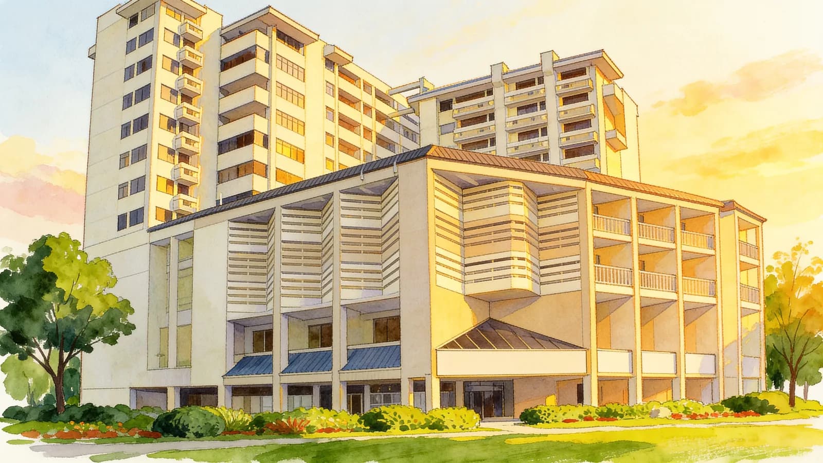 Chinatown Plaza, an apartment. Illustration is AI-generated.