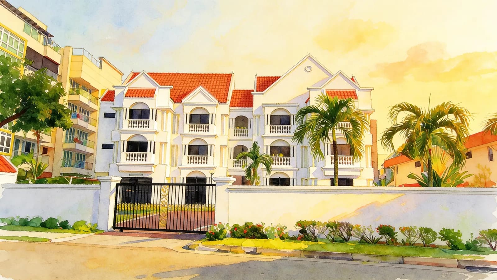 Glenfield Apartments, an apartment in Bedok. Illustration is AI-generated.