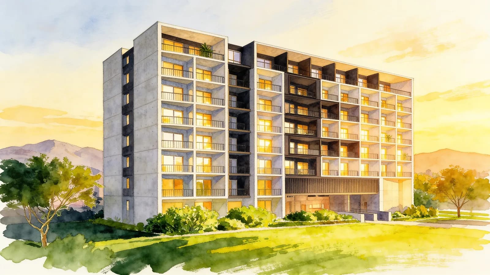 Rezi 35, an 8-storey condominium in Geylang. Illustration is AI-generated.