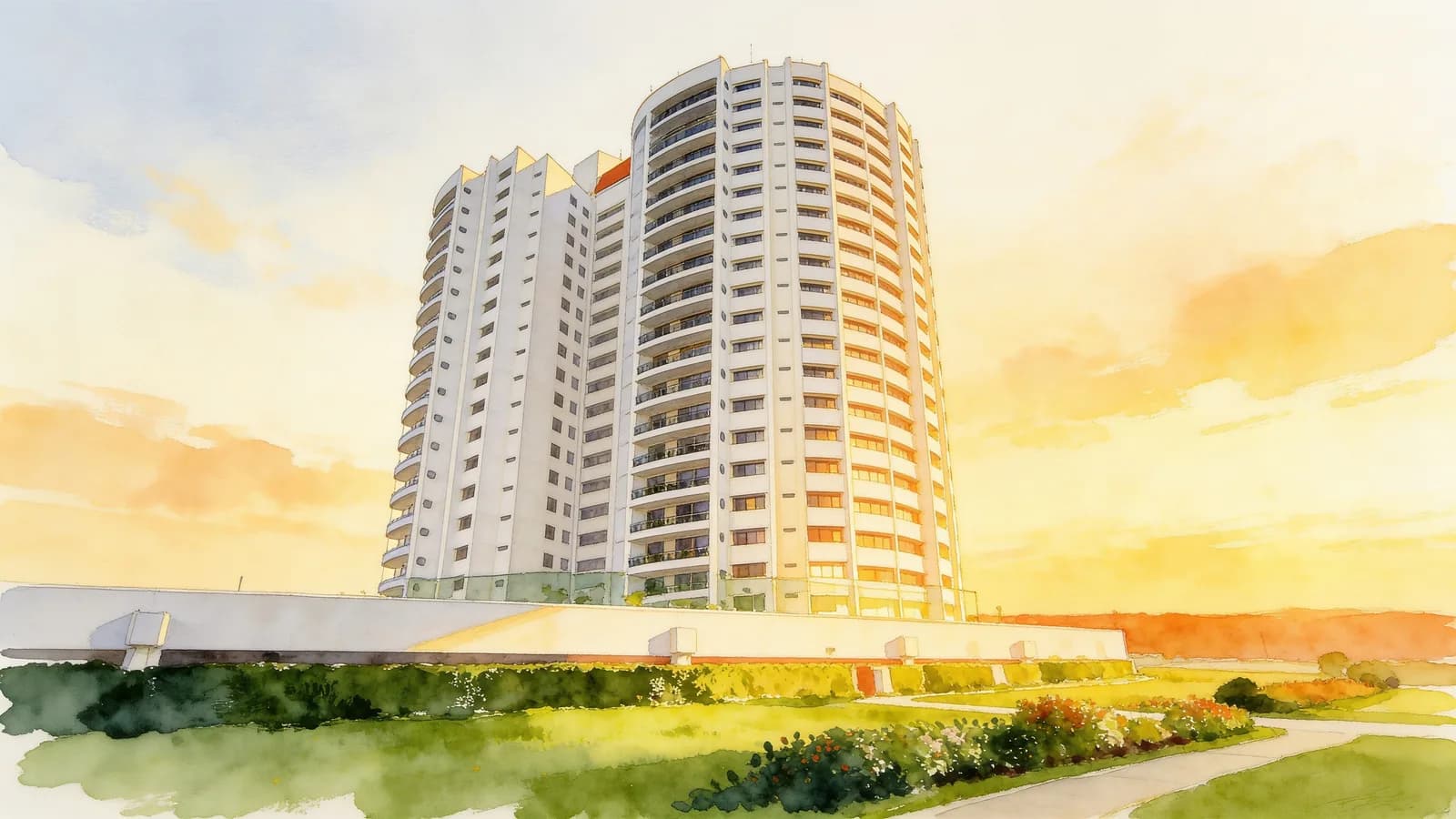 Thomson View Condominium, a condominium in Bishan. Illustration is AI-generated.