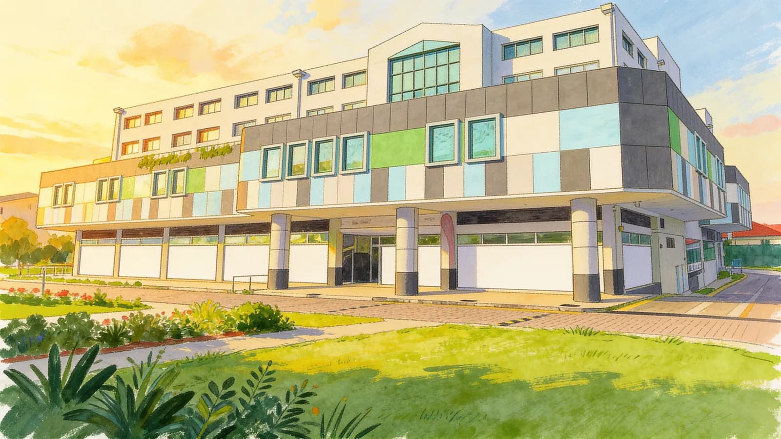 Highland Centre, an apartment in Hougang. Illustration is AI-generated.