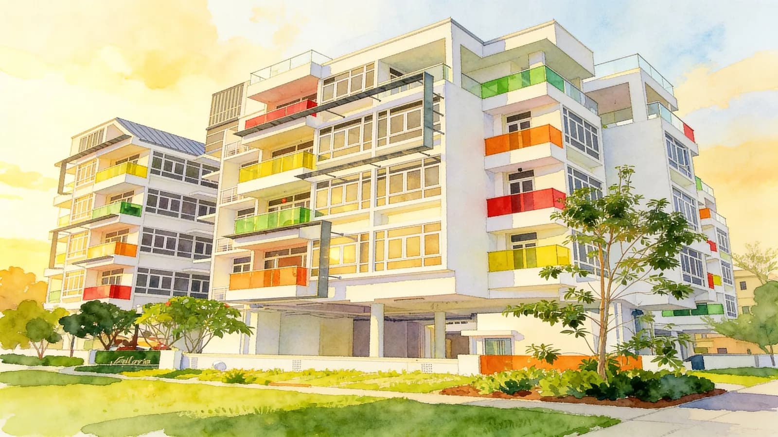 Palm Galleria, a condominium in Bedok. Illustration is AI-generated.