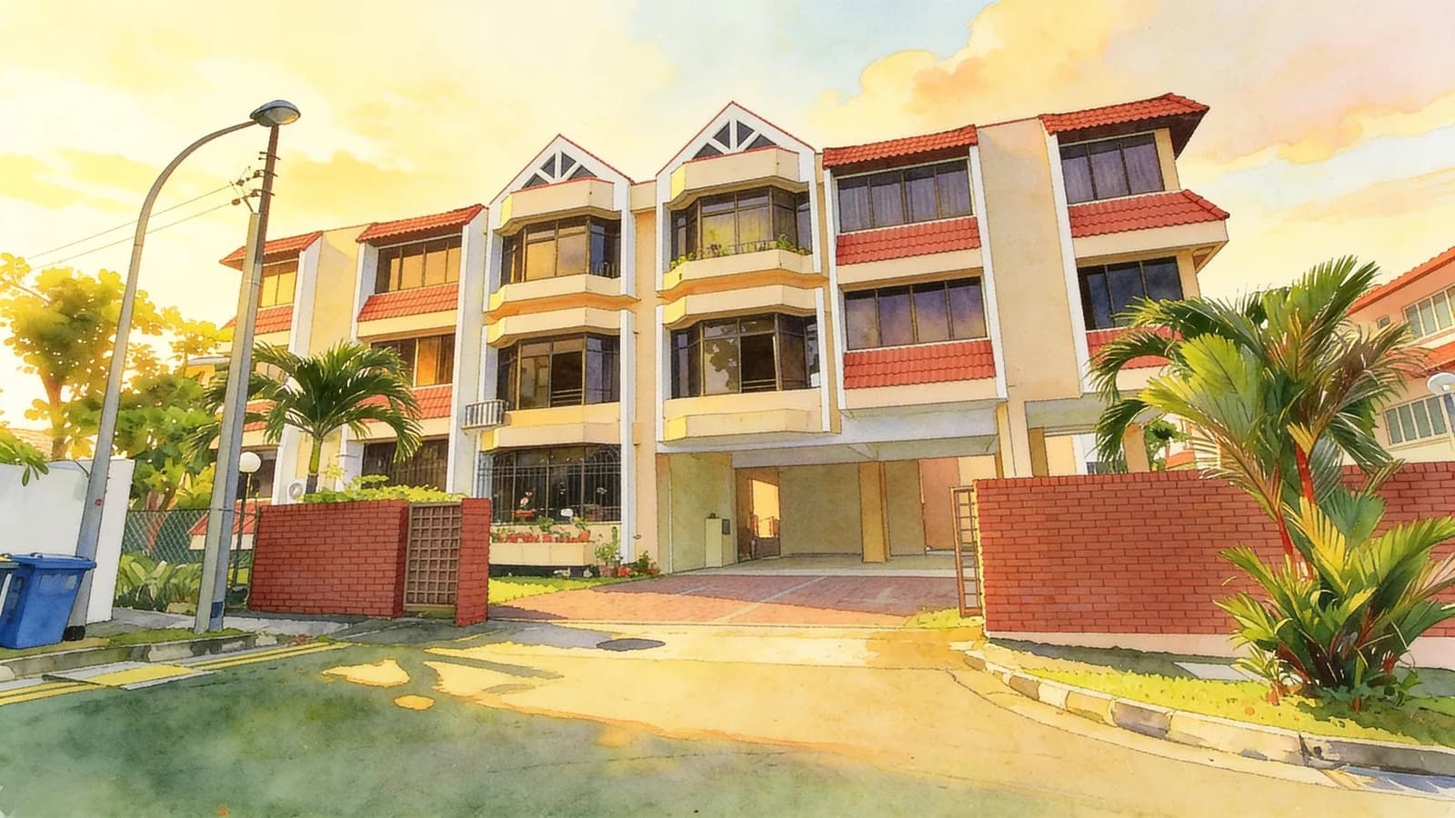 Affluence Court, an apartment in Hougang. Illustration is AI-generated.