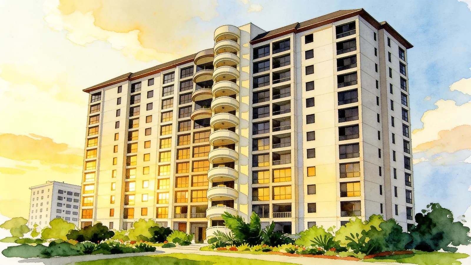 The Morningside, a condominium in River Valley. Illustration is AI-generated.