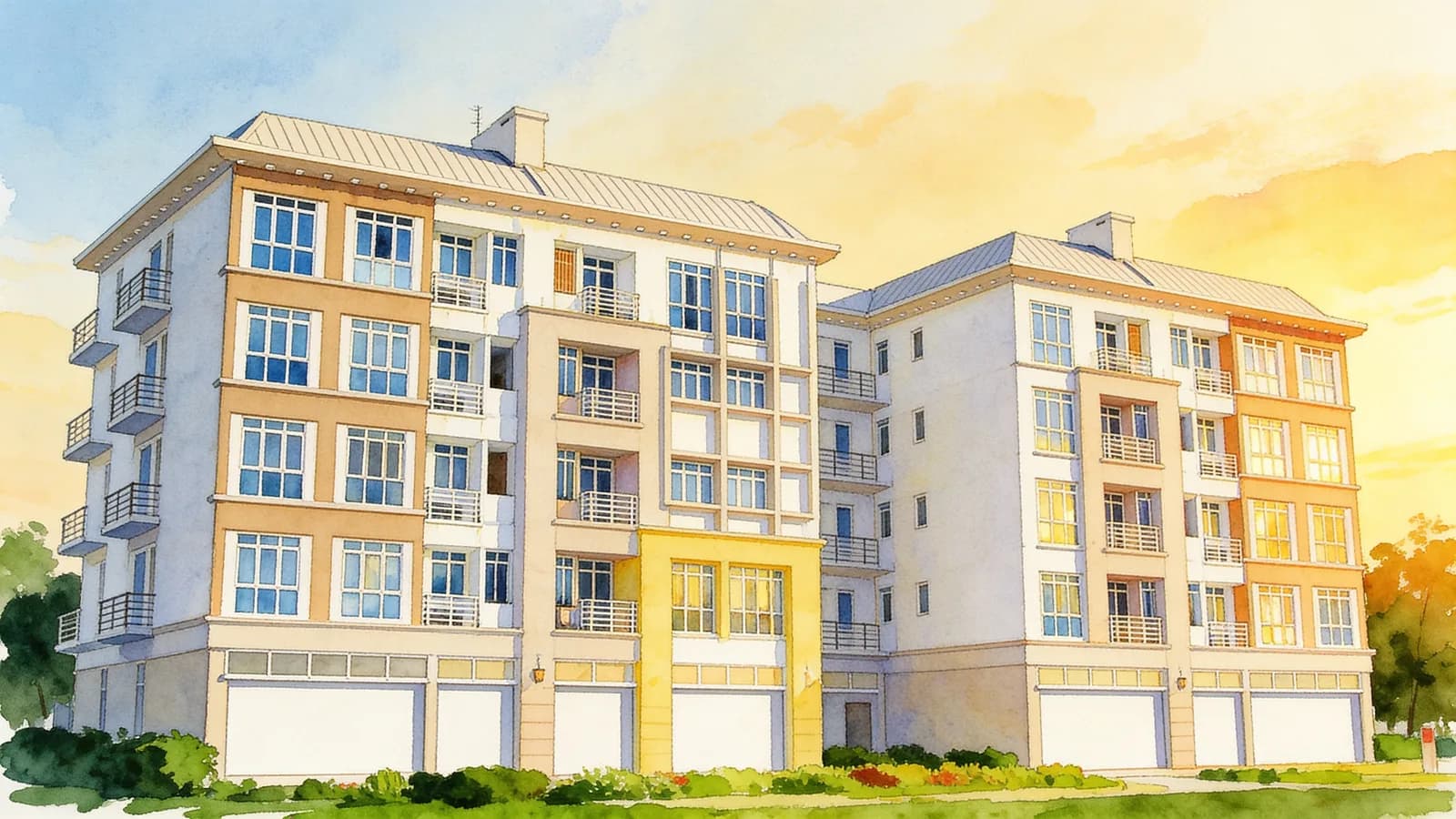 The Champagne, a 5-storey apartment in Bedok. Illustration is AI-generated.