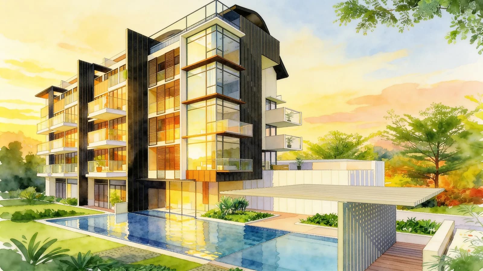 Loft @ Stevens, a condominium in Tanglin. Illustration is AI-generated.