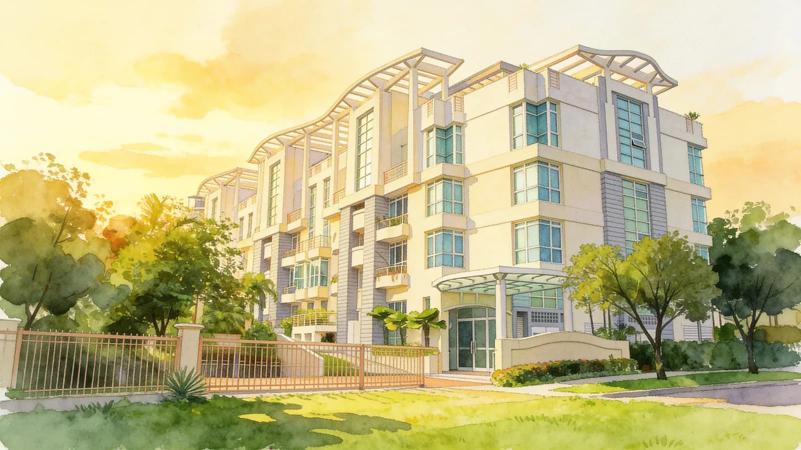 Gilstead 38, a 4-storey apartment in Novena. Illustration is AI-generated.