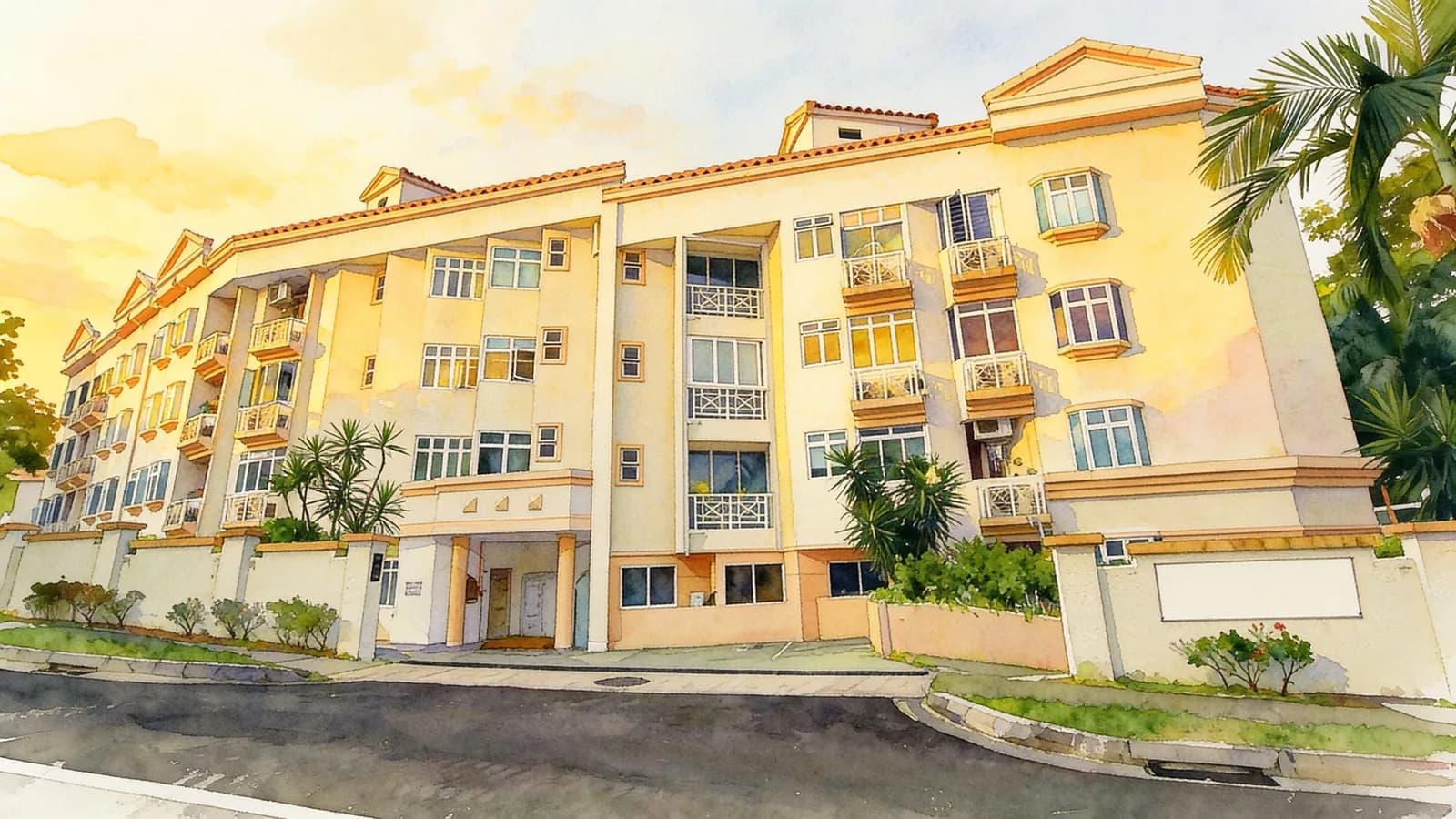 Novena Lodge, a 4-storey condominium in Novena. Illustration is AI-generated.