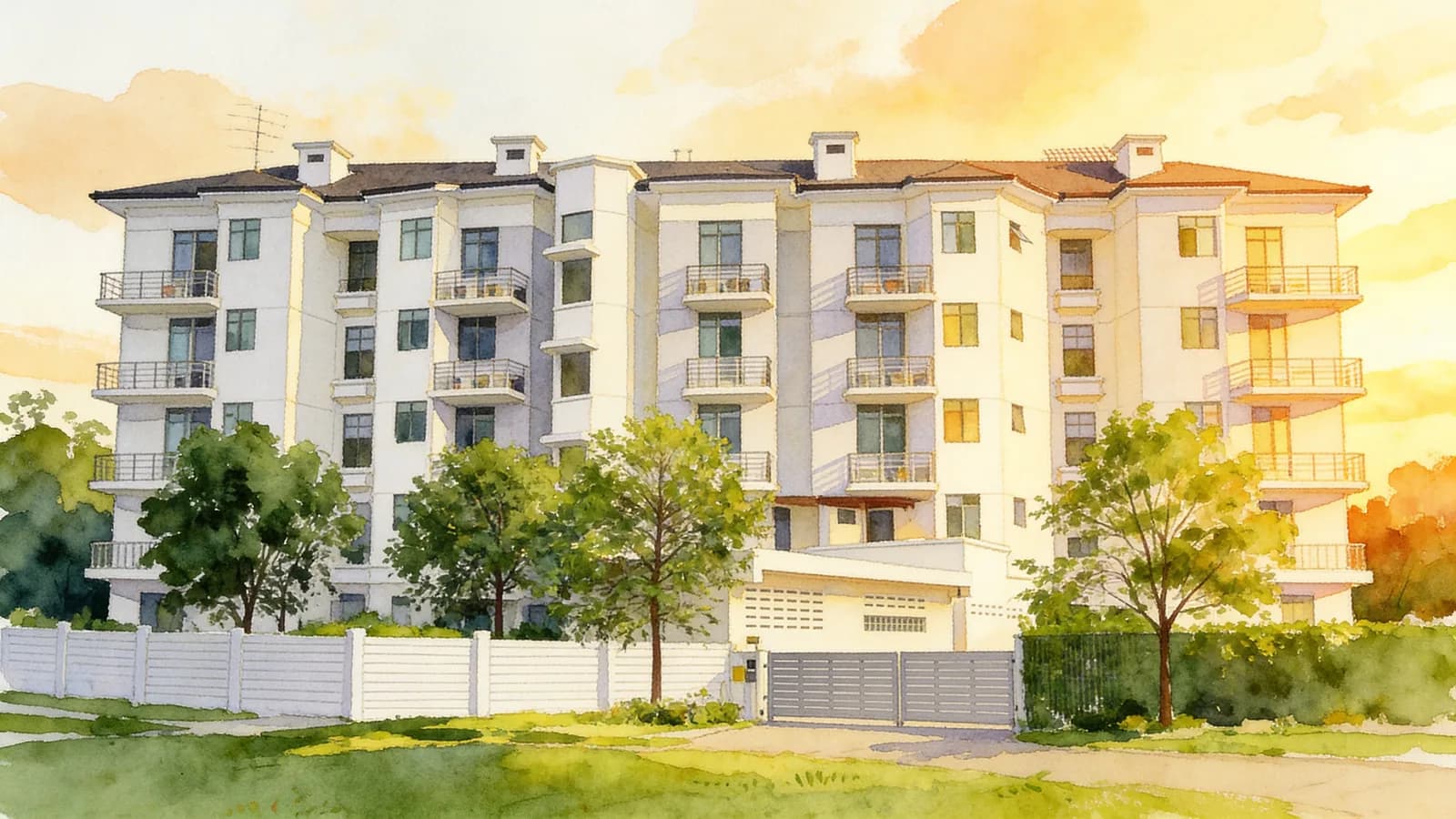 East Palm, a condominium in Bedok. Illustration is AI-generated.