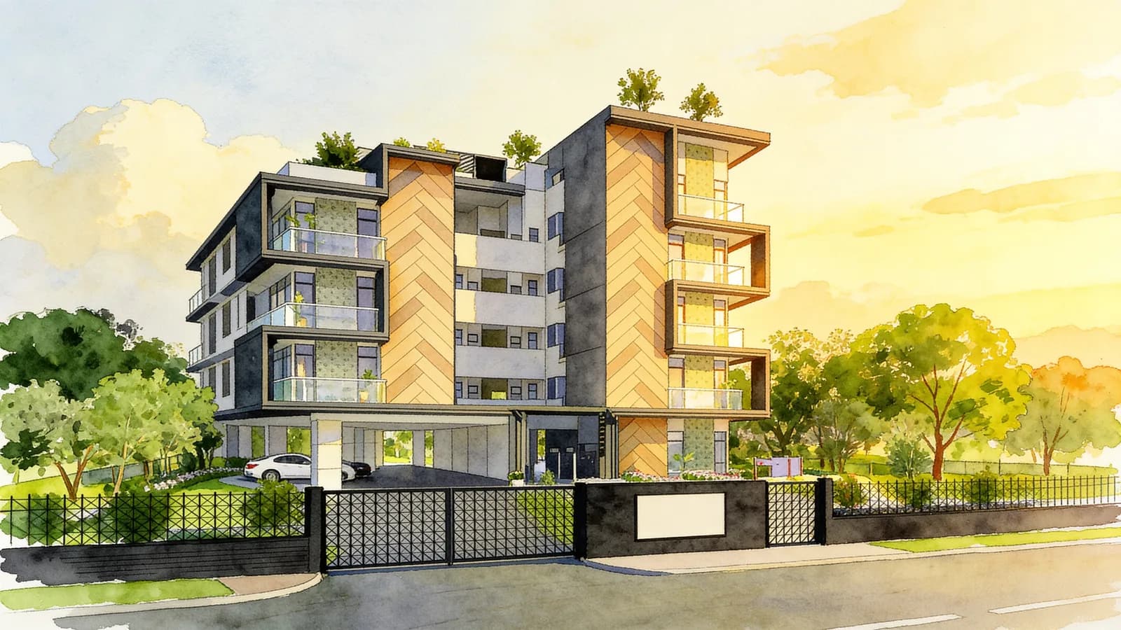 Straits Mansions, a 5-storey condominium in Marine Parade. Illustration is AI-generated.