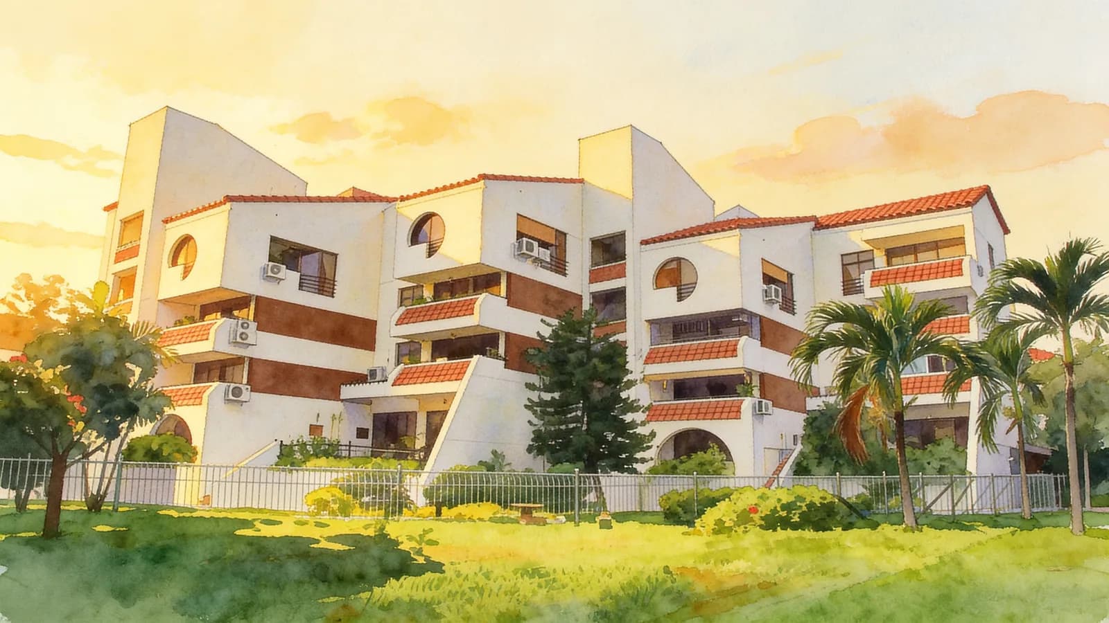 The Hacienda, a condominium in Bedok. Illustration is AI-generated.