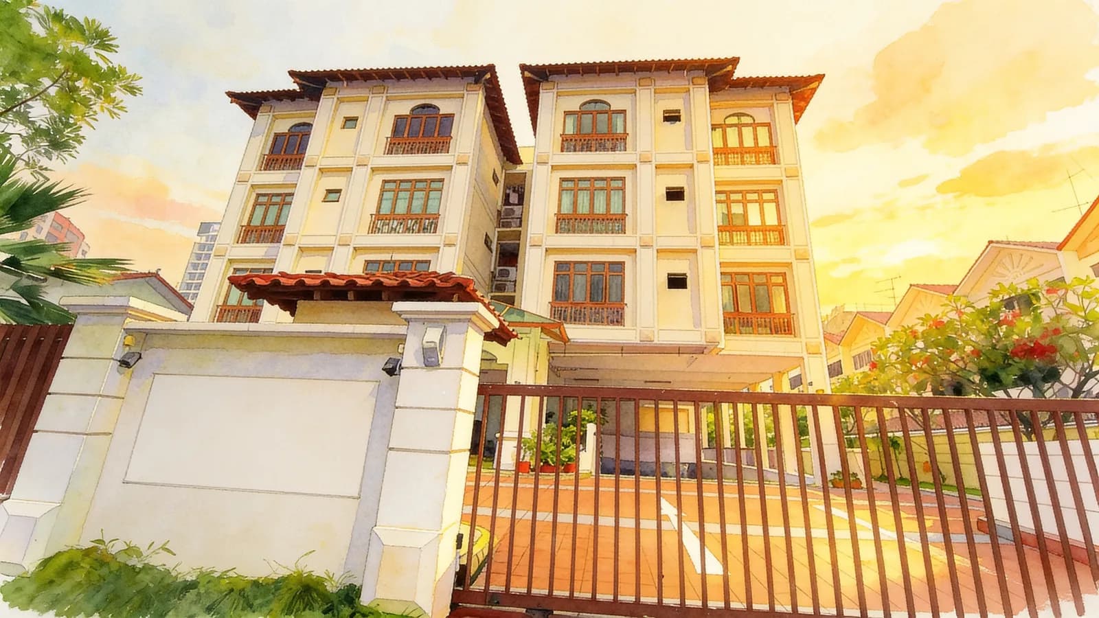Seraya Breeze, an apartment in Marine Parade. Illustration is AI-generated.