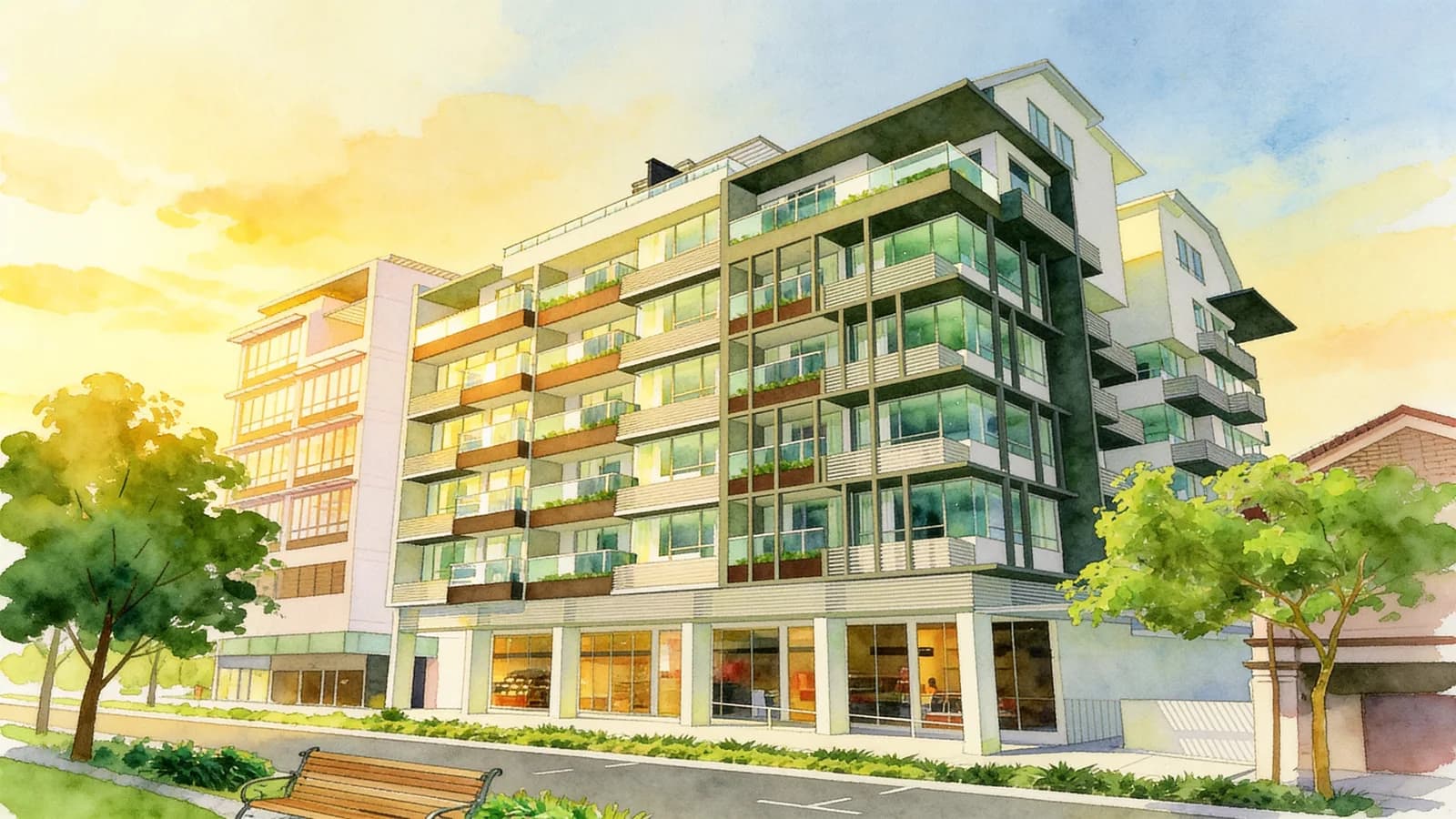 Parc Somme, an apartment in Kallang. Illustration is AI-generated.