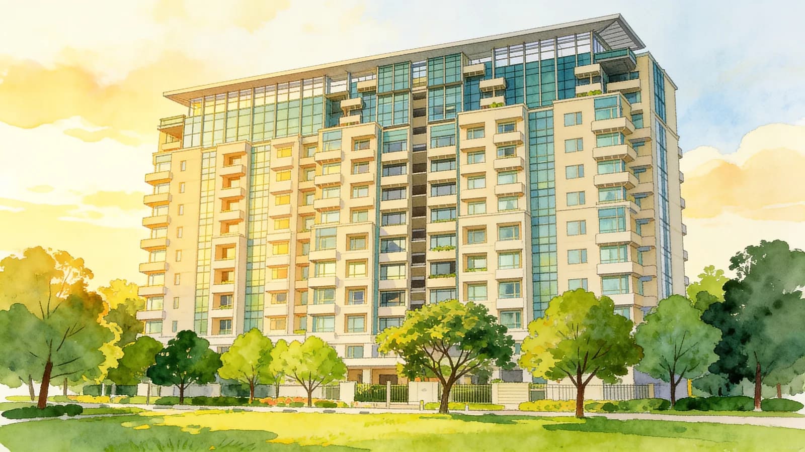 The Springs, an 18-storey apartment in Novena. Illustration is AI-generated.