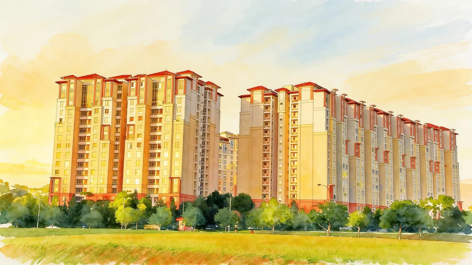 Yishun Emerald, a condominium in Yishun. Illustration is AI-generated.