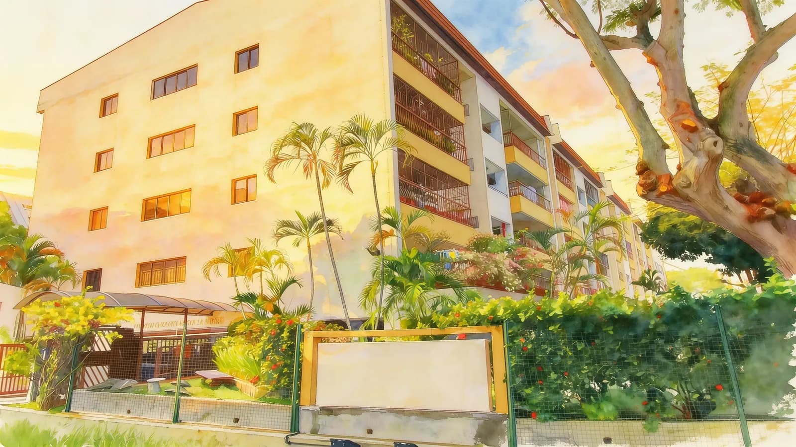 Tanah Merah Mansions, a condominium in Bedok. Illustration is AI-generated.