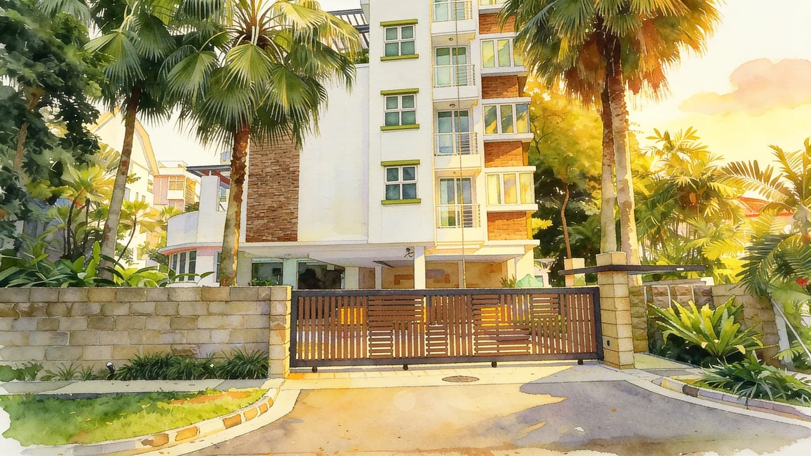 Stevens Loft, a 4-storey apartment in Tanglin. Illustration is AI-generated.