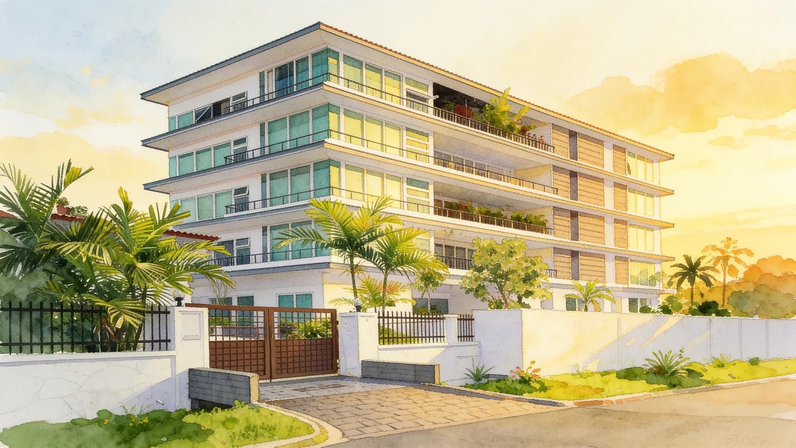 Signature Residence, an apartment in Geylang. Illustration is AI-generated.