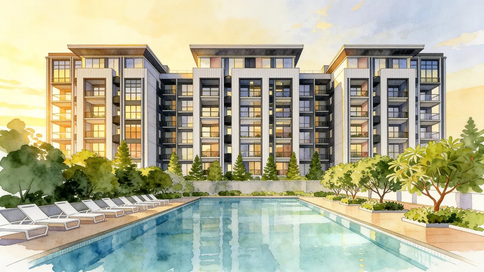 Mayfair Modern, an 8-storey condominium in Bukit Timah. Illustration is AI-generated.